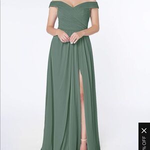 Azazie bridesmaid dress Adrianna off the shoulder